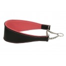 Ace Dog Collars: Padded HALF CHECK Genuine Leather Dog Collar (Pink)